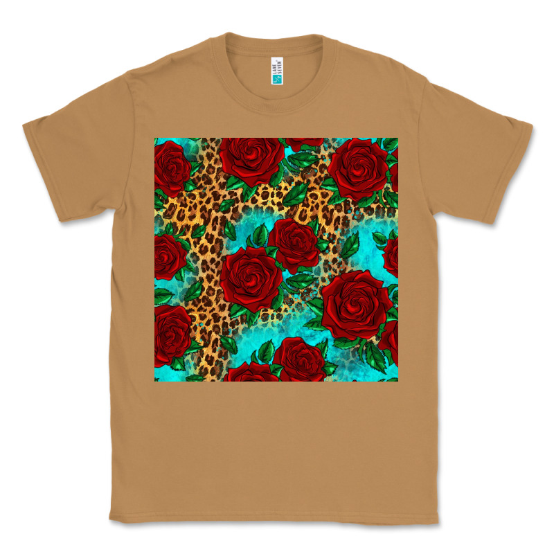 Leopard Roses Seamless Pattern Classic Tee by HRA Design Shop | Teevron