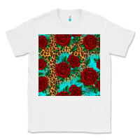 White leopard roses seamless pattern Classic Tee - HRA Design Shop