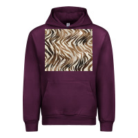Mauve Wine brown zebra Urban Hoodie - BarkalooDesign