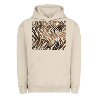 Pigment French Oak brown zebra Urban Hoodie - BarkalooDesign