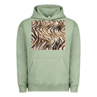 Pigment Oil Green brown zebra Urban Hoodie - BarkalooDesign