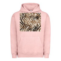 Pigment Salmon brown zebra Urban Hoodie - BarkalooDesign