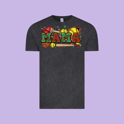 Mama Softball Vintage Tee Designed By Zillion Design Studio
