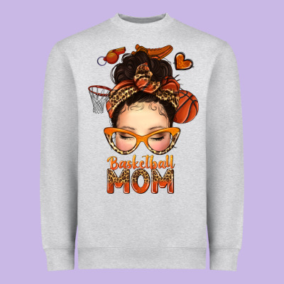 Heavyweight Sweatshirt basketball messy bun mom