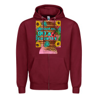 Burgundy raised 90's country guitar cactus sunflower's 12 oz can cooler (regula Zipper Hoodie - Artiststas