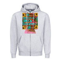 Heather Grey raised 90's country guitar cactus sunflower's 12 oz can cooler (regula Zipper Hoodie - Artiststas