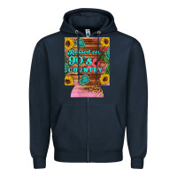 Navy raised 90's country guitar cactus sunflower's 12 oz can cooler (regula Zipper Hoodie - Artiststas