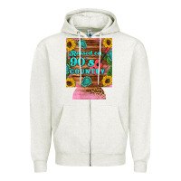Oatmeal Heather raised 90's country guitar cactus sunflower's 12 oz can cooler (regula Zipper Hoodie - Artiststas
