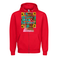 Red raised 90's country guitar cactus sunflower's 12 oz can cooler (regula Zipper Hoodie - Artiststas