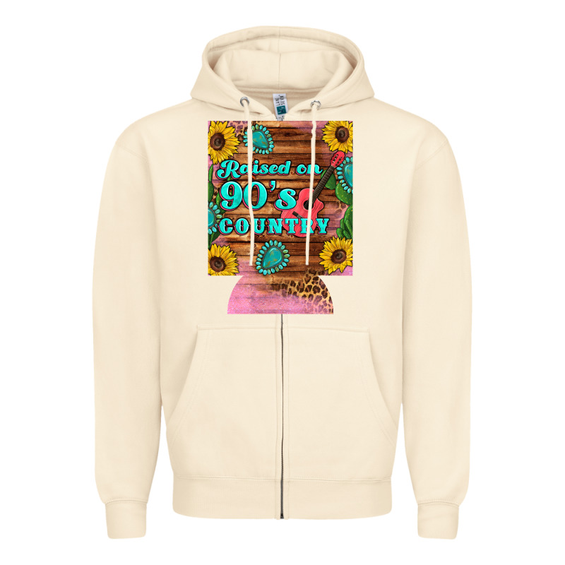 Raised 90's Country Guitar Cactus Sunflower's 12 Oz Can Cooler (regula Zipper Hoodie by Artiststas | Teevron