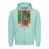 Seafoam raised 90's country guitar cactus sunflower's 12 oz can cooler (regula Zipper Hoodie - Artiststas