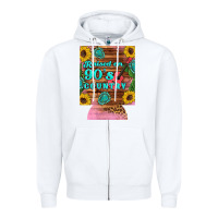 White raised 90's country guitar cactus sunflower's 12 oz can cooler (regula Zipper Hoodie - Artiststas