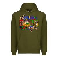 Army Green oh holy night with baby jesus for christmas Premium Hoodie - MaliasSmallBusiness