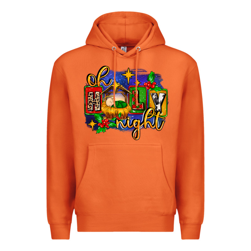 Oh Holy Night With Baby Jesus For Christmas Premium Hoodie by MaliasSmallBusiness | Teevron