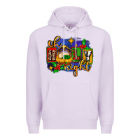 Lilac oh holy night with baby jesus for christmas Premium Hoodie - MaliasSmallBusiness