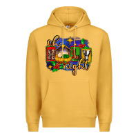 Mustard oh holy night with baby jesus for christmas Premium Hoodie - MaliasSmallBusiness