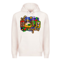Pale Pink oh holy night with baby jesus for christmas Premium Hoodie - MaliasSmallBusiness
