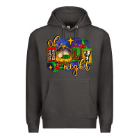 Smoke oh holy night with baby jesus for christmas Premium Hoodie - MaliasSmallBusiness