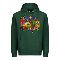 Sports Green oh holy night with baby jesus for christmas Premium Hoodie - MaliasSmallBusiness