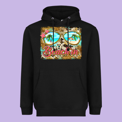 Beach'in Sunglasses Heavyweight Hoodie Designed By Jasminsmagicworld