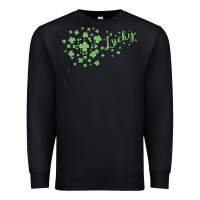 Black four leaf clover Premium Sweatshirt - MaliasSmallBusiness