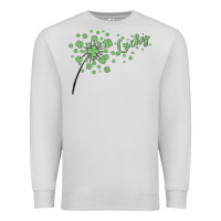 Dove Grey four leaf clover Premium Sweatshirt - MaliasSmallBusiness
