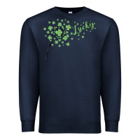 Navy four leaf clover Premium Sweatshirt - MaliasSmallBusiness