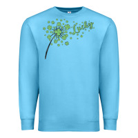 Ocean Blue four leaf clover Premium Sweatshirt - MaliasSmallBusiness