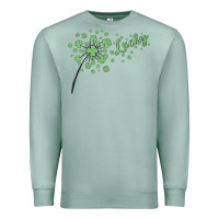 Seafoam four leaf clover Premium Sweatshirt - MaliasSmallBusiness