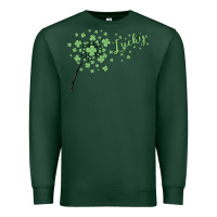 Sports Green four leaf clover Premium Sweatshirt - MaliasSmallBusiness