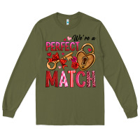 Army Green we're a perfect match Long Sleeve Tee - OliviaCreatesArt