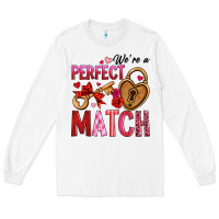 White we're a perfect match Long Sleeve Tee - OliviaCreatesArt