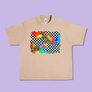Race Leopard Tie Dye Background Urban Heavy Tee Designed By Zillion Design Studio
