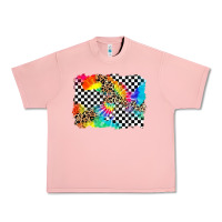 Salmon race leopard tie dye background Urban Heavy Tee - Zillion Design Studio