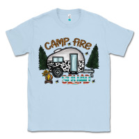 Dusty Blue camp fire squad Classic Tee - CowhideDigitalArt