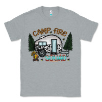 Heather Grey camp fire squad Classic Tee - CowhideDigitalArt