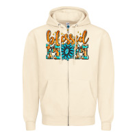 Sandshell blessed mom with gemstone Zipper Hoodie - AdoDesignShop