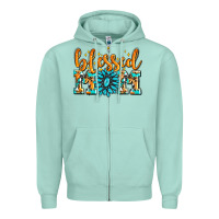 Seafoam blessed mom with gemstone Zipper Hoodie - AdoDesignShop