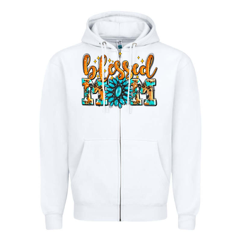 Blessed Mom With Gemstone Zipper Hoodie by AdoDesignShop | Teevron