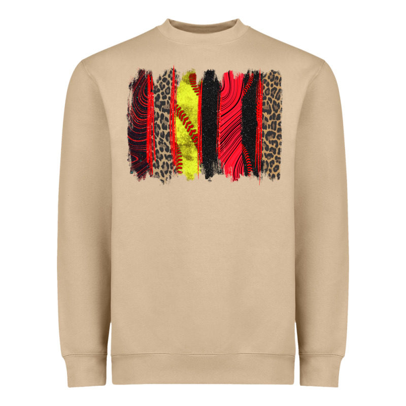 Softball Brushstroke Heavyweight Sweatshirt by Zillion Design Studio | Teevron