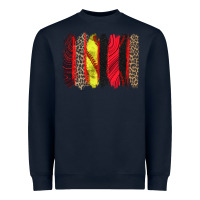 Navy softball brushstroke Heavyweight Sweatshirt - Zillion Design Studio