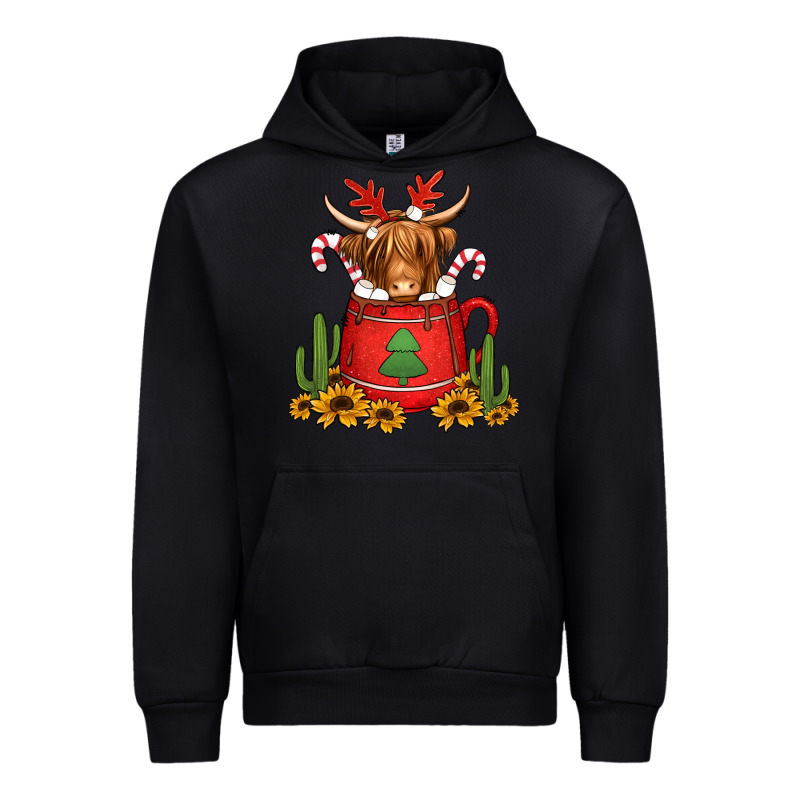 Hot Coco Christmas Highland Cow Urban Hoodie by Jasminsmagicworld | Teevron