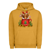 Pigment Peanut Butter hot coco christmas highland cow Urban Hoodie - Jasminsmagicworld