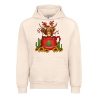 Sandshell hot coco christmas highland cow Urban Hoodie - Jasminsmagicworld
