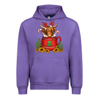 Tulip hot coco christmas highland cow Urban Hoodie - Jasminsmagicworld
