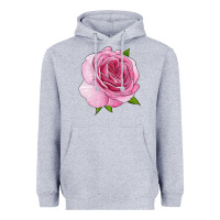Heather Grey all dressed up rose Heavyweight Hoodie - LillyAllenDesigns