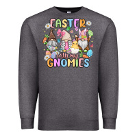 Charcoal Heather easter  with my gnomies Premium Sweatshirt - MaliasSmallBusiness
