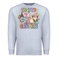 Heather Grey easter  with my gnomies Premium Sweatshirt - MaliasSmallBusiness
