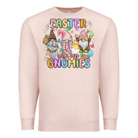 Pale Pink easter  with my gnomies Premium Sweatshirt - MaliasSmallBusiness