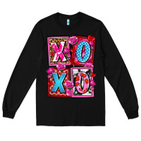 Black xoxo with roses and candies olivia Long Sleeve Tee - OliviaCreatesArt